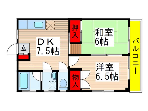 糟谷コーポの物件間取画像